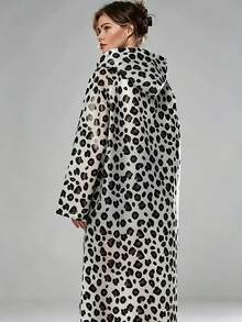Lightweight Raincoat With Adjustable Hood - All-Season Full Coverage Leopard Print Jacket, Easy To Clean Outdoor Cycling, Travel And Daily Use Rain Gear - Fashion - Multicolor - View 5