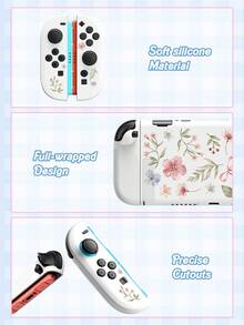 Ayotu 適用於 2025 新款 Switch2 水彩花卉圖案遊戲主機外殼與配件,適合 Switch2 7.9 吋保護殼。套裝包含保護殼、收納袋、底座外殼、主機防塵罩、遊戲卡收納盒、Joy-Con 控制器保護套,並提供多款配件可供選擇,適合返校禮物、生日禮物及遊戲愛好者 - 查看 4
