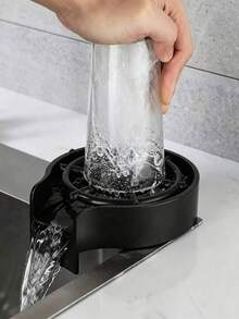 1/3pcs, One-Hand Operated High-Pressure Kitchen Cup Washer, Efficient Stain Removal Automatic Kitchen Cleaning Machine, Easy To Disassemble And Wash Glass Rinser - High-Pressure Spray, Automatic Rotation, Easy To Clean, No Stains, Suitable For Home Kitchen Sink Cup Cleaning, Bathroom Mouthwash Cup Cleaning, Baby Bottle Daily Cleaning. Automatic Rotation Cleaning Kitchen Utensils, Easy To Install Durable Universal Kitchen Accessory, One-Hand Press Compatible With Kitchen Sink Cup Washer, Simple Versatile Home Decor Cleaning Item, Shiny Clean Kitchen Decor Accessory, Compact Practical Bathroom Decor Rinser, Random Style. - Multiple Styles - View 2