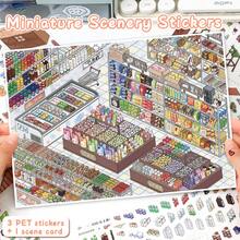3 Sheets Sticker Material + 1 Scene Card + 1 Effect Image/Pack, Size 28*21cm, 3D Stereoscopic Fun Scene Stickers, Scrapbook Stickers, Suitable For Gifts, Office, Home, Classroom, Entertainment Toys, Student Scrapbooks - A - View 12