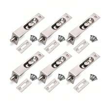 4 Inch Stainless Steel Concealed Door Lock Flush Slide Latch Bolt With Screws Silver (2/4/6 Pieces) - Concealed Door Bolt - View 11