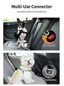 2pcs Elastic Pet Car Safety Belt, Macaron Gradient Color Safety Leash, Decorated With Cute Rabbit And Bowknot, Shock-Absorbing Design, Suitable For Cat And Dog Travel, Pet Safety Leash - Multicolor - View 8
