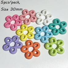 Light Bulb Hollow Out Large Flower Rubber Straight Hole DIY Mobile Phone Chain Bead Material Matched With Necklace Accessories Loose Beads - Multicolor - View 20