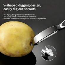 Stainless Steel Vertical Peeler, Sharp And Smooth Without Jamming, Suitable For Potatoes/Apples/Cucumbers. - Black Handle Vertical Peeler - View 7