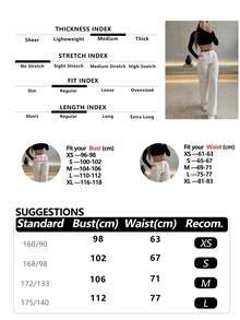 Women's White Polyester Straight Leg Cropped Pants, With Button And Pocket Details, Suitable For Fashionable Autumn Outfits - White - View 8