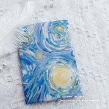 1PC Starry Night Fabric Book Cover, 4 Sizes A4 1PC A4 B5 A5 A6 Adjustable Cloth Book Sleeve, Art Painting Washable Book Protector Jacket For Notebook Paperback Book Lovers Gift Stationery - Starry Night - View 5