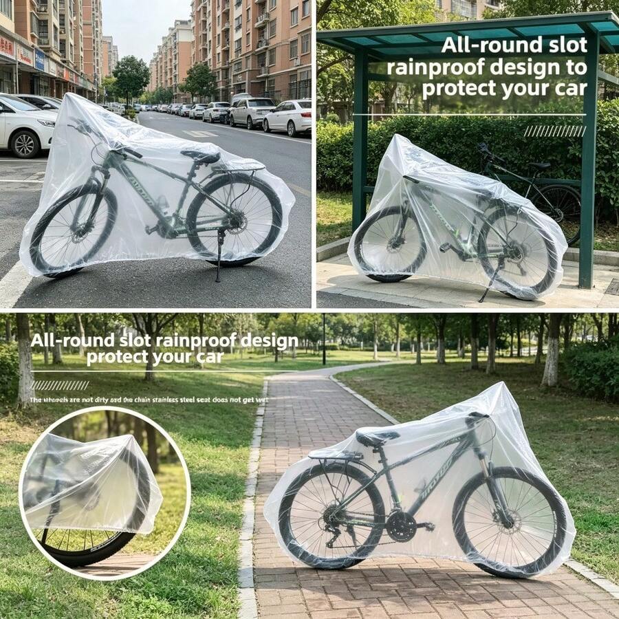 4PCS Multifunctional Bicycle Cover (Rain And Sun Protection) - Reinforced Stitching Technology, With Waterproof, UV Resistant, And Tear Resistant Properties. Provide Comprehensive Protection, Essential Protective Equipment For Cycling Enthusiasts - Multicolor - View 1