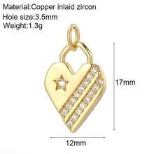 1pc Copper Asymmetrical Heart & Sun Pendant DIY Bracelet Necklace Anklet Charm, Niche Layering Accessory For Best Friends, Valentine's Day, Beach Vacation, Coworker Gift, Mother's Day - Multicolor - View 47