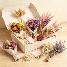 97pcs Bulk Mini Dried Wildflowers Kit - 11 Kinds Natural Dried Floral Stems With Lavender, Pampas Grass, Baby's Breath & Crystal Grass Suitable For Wedding Bouquets, Wreath Making, Resin Crafts, DIY For Christmas Table Centerpieces, Baby Showers - Mini Diy Flowers - View 1