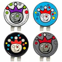 1pc Cute Cartoon Clown Golf Hat Clip With Detachable Ball Marker, Practical Golf Accessory, Suitable For Most Brand Golf Hats - Multicolor - View 1