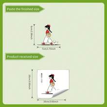 10/6/4/3/2/1pc Cute Cartoon Girl And Puppy Light Switch Stickers Minimalist Kawaii Walking Character Removable PVC Aesthetic Switch Panel Wall Decals For Bedroom Home Decor - Little Girl - View 16