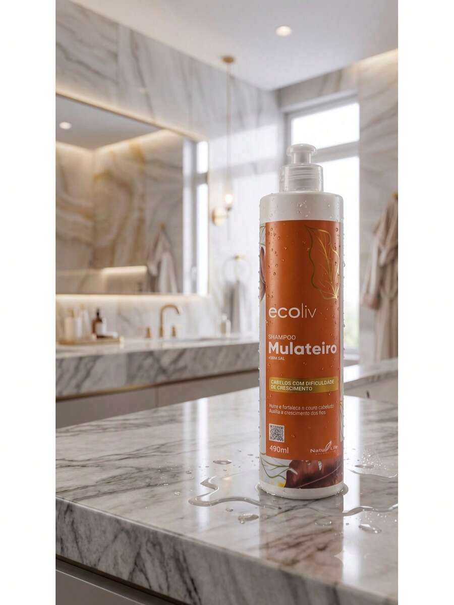 Shampoo Mulateiro Ecoliv Natulife 490ml – Estímulo Natural para Cabelos com Crescimento Lento SEM SAL - Shampoo - Visão 1