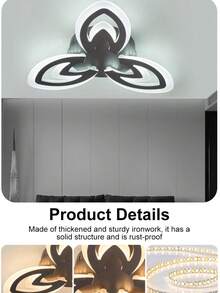 Luxury LED Ceiling Light, Black & White Dual Color Options, Elegant Light & Shadow Effect, Exquisite Texture. Suitable For Modern, Nordic, Luxury Home Decor, Can Be Installed In Bedroom, Entrance Hallway, Balcony, Living Room And Other Spaces, Warm & Transparent Lighting, Easy Installation, Combines Lighting & Decorative Functions, Creates A Sophisticated Home Environment. - MT-3T Ceiling Light - View 11
