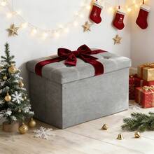 Senmeo 1pc, Rectangular Soft‑Seat Storage Ottoman, Sturdy & Foldable, Hidden Storage Compartment, Easy To Tuck Away, Ideal For Small Apartments And Frequent Movers, Gray. - Gray 110*38*38 - View 11