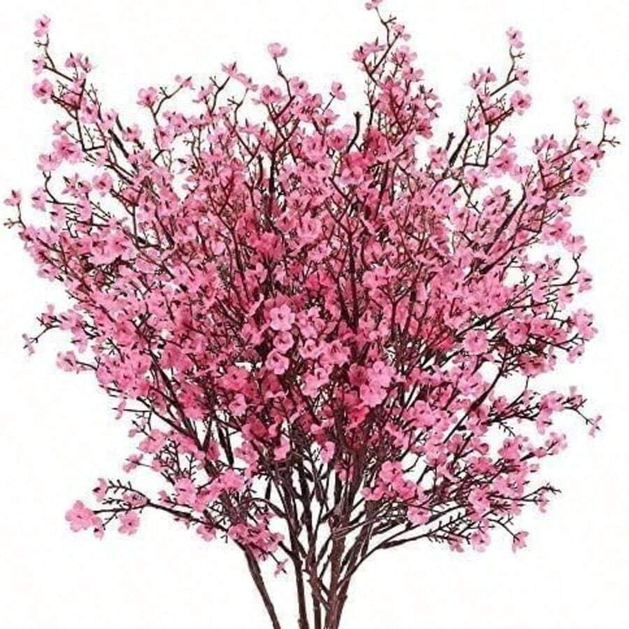 Pink Artificial Flowers Lavender Velvet Surface Imitation Lavender Flower Bouquet, Suitable For Weddings, Bridal Parties, DIY Floral Decoration At Home, Outdoor Gardens, DIY Floral Decoration For Parties, DIY Wreaths And Wedding Background Decoration - Baby Pink - View 1