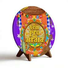 Round Panel Covers Table Panel 50x50 Festa Junina - MS-283 - 查看 3