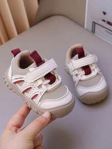 Toddler Outdoor Functional Walking Shoes, Hook And Loop Anti-Collision Casual Sneakers - Khaki - View 4