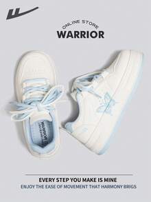 Warrior Women's Board ShoesSpring And SummerComfortable Modest Style Casual Yet Sleek Sneakers Applicable Throughout The Year Wear-Resisting All-Day Wear Training Sneakers Running Shoes - Beige/Blue - View 4
