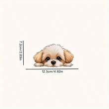Cute Cartoon Dog Vinyl Stickers- Self-Adhesive Anime Pet Theme Stickers, Suitable For Car Bumpers, Windows, Glossy Surfaces, Single-Use, Irregular Shape, Suitable For Wood, Plastic, Glass, Metal, Ceramic Surfaces - A - View 4