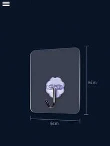 Strong Load-Bearing Transparent Clover Adhesive Hooks, Waterproof, Oil-Resistant, Non-Damaging To Walls, Multi-Purpose Hooks For Kitchen, Bathroom, Bedroom - White - View 9