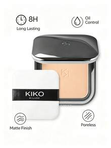 KIKO Milano Bedak Bedak Matte, Hasil Akhir Matte Alami, Mengatur dan Memperbaiki Riasan, Menutupi dengan Lembut, Halus dan Tidak Lengket - 00 - View 4
