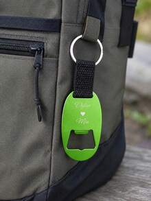 10/1pc Personalized Custom Creative Oval Beer Bottle Opener Keychain, Engravable Name & Blessing Message, Aluminum Alloy With Woven Strap, Multi-Functional Promotional Gift, Birthday Party Wedding Father's Day Housewarming Store Anniversary Event Return Gift Souvenir - Multicolor - View 3