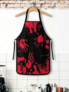 2 buah Celemek Jejak Tangan Berdarah Aksesori Kostum Halloween Menakutkan untuk Dewasa. Terbuat dari Poliester, Sempurna untuk Cosplay, Bar, Restoran, Barbershop, dan Acara BBQ. - MultiWarna - View 7