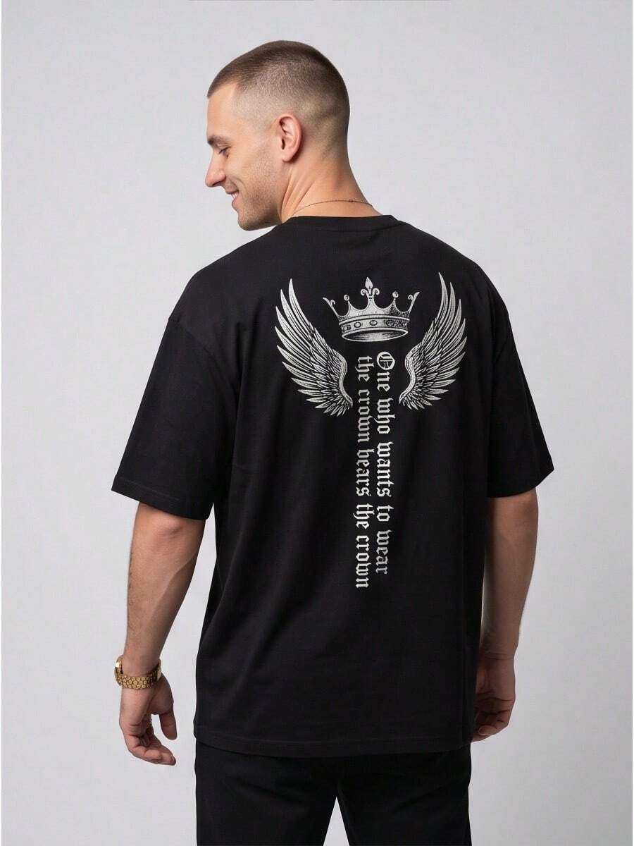 Men T-Shirts - 黑色 - 查看 1