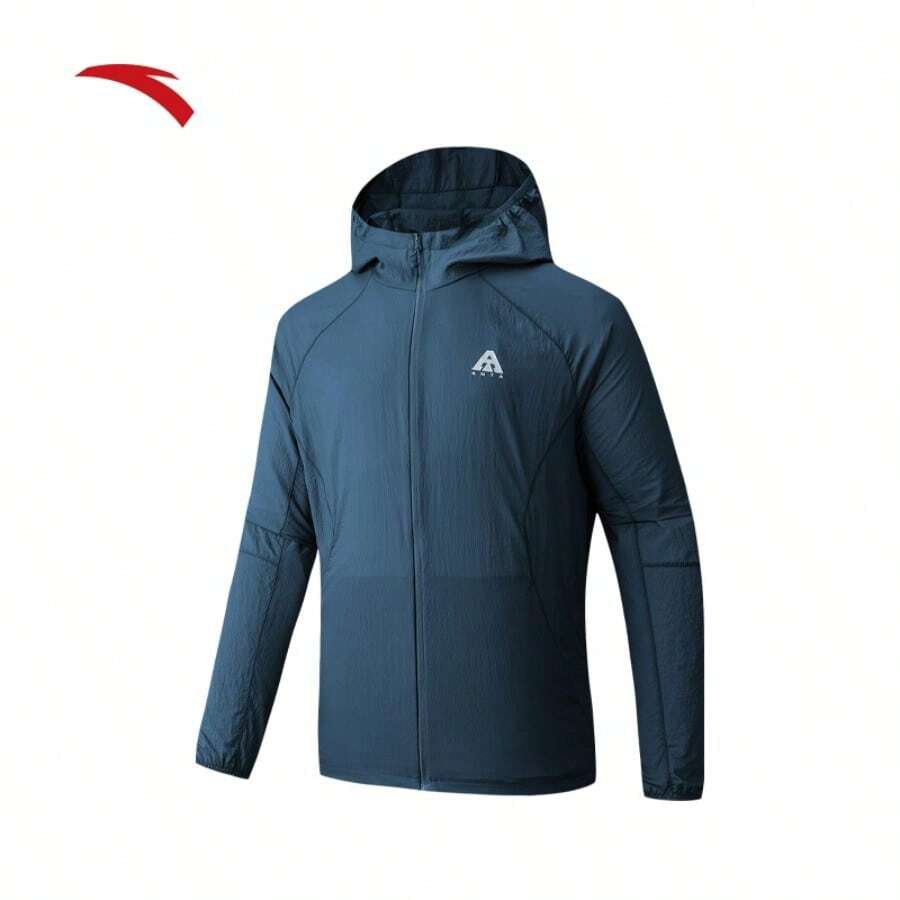 [Wang Yibo Style]Anta Lightweight Shell 3.0 Sun Protection Jacket | Outdoor Lightweight Skin Jacket Ice Silk Sun Protection Clothing For Men - Dark Ceramic Blue-5 - View 1