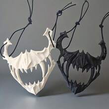 1PC Scary Skeleton Nue Black Mask - Random Color - Halloween Easter Mask, Various Festival COS Anime Costume Mask, Plastic Material Unisex - Party Costume Prop - Multicolor - View 3