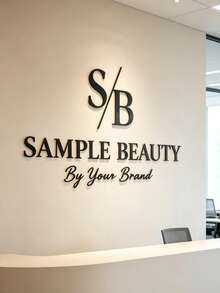 Custom Office Wall Sign, Custom Logo, Beauty Salon Sign, 3D Mirror Acrylic Business Sign, Laser Cut Wall Sign, Reception Office Decor, Spa Clinic Signage, Personalized Metallic Texture Acrylic Sign, Minimalist, Quiet Luxury Aesthetic - Multicolor - View 11