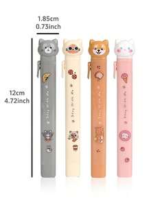1pc/2/4pcs Cat Paw Push-Pull Eraser, Retractable Pen-Shaped Eraser, Aesthetic Clean No Residue Cute Student Stationery, Great For Daily Homework Revision, Sketching, Hand Account Modification And Exam Use - Multicolor - View 3