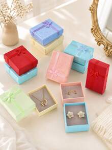 (6-12pcs) Jewelry Boxes, Gift Boxes For Packaging Pendants, Earrings, Necklaces, Suitable For Birthday, Anniversary, Valentine's Day, Wedding, Party And Other Holidays,Room Decor - Multicolor - View 13