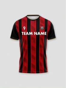 Customized Logo, Numbers, Team Name And Player Names For The Burnham City Team In The English League For The 2026-27 Season - Red - View 3