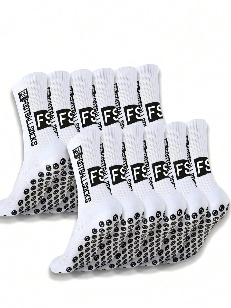 1/5/10/20 Pairs New Football Sports Socks FS Non-Slip Thickened Terry Sole Socks - Multicolor - View 1