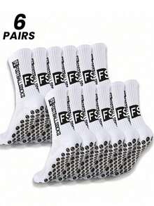 10/6/3/1 Pair New Football Sports Socks FS Anti-Slip Thick Terry Bottom - Multicolor - View 1