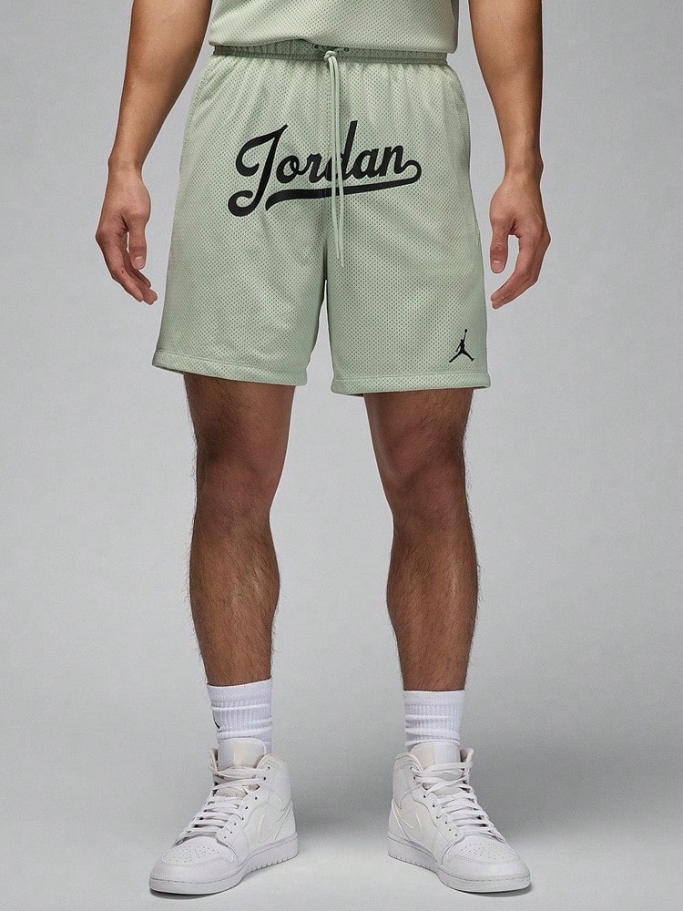 Nike Jordan Flight MVP 字母繫帶中腰透氣運動休閒短褲 男款 淺綠色 - 淺綠色 - 查看 1