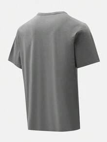 Nike Men's AS M NK DF UV HYVERSE TOP FLD Short Sleeve T-Shirt Knit Collarless Short TIM3596-084 - Grey - View 2