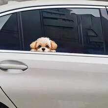 Cute Cartoon Dog Vinyl Stickers- Self-Adhesive Anime Pet Theme Stickers, Suitable For Car Bumpers, Windows, Glossy Surfaces, Single-Use, Irregular Shape, Suitable For Wood, Plastic, Glass, Metal, Ceramic Surfaces - A - View 5