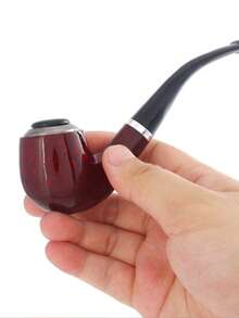 1 pieza Pipa de tabaco roja, Pipa de tabaco, Diseño clásico curvado, Portátil y desmontable - Varios colores - Ver 2