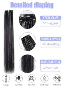 Vibrant Laser-Cut Ear Loop Hair Extensions With A Sweet And Cool Style Are Perfect For Women To Wear At Music Festivals And Parties. - Multicolor - View 2