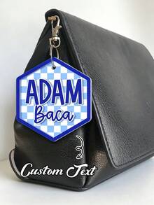 Personalized Camouflage Daycare Bag Tag, Customized Acrylic Name Tag, Suitable For Boys, Backpack Name Tag, Diaper Bag Tag, Back To School Gift For Kids - Multicolor - View 7