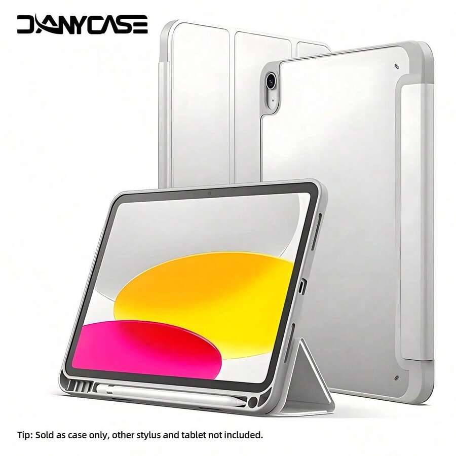 2025新款透明平板电脑保护套，兼容iPad 11代A16、10代、9/8/7代（10.2英寸）、Pro 12.9英寸、Air 11/13英寸、M3 2025、Air 4/5（10.9英寸）、Pro 11英寸、Mini 7/6，防震保护套 - 灰色 - 查看 1