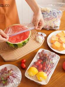 200/100/50/10pcs High Elasticity Food Covers, Insect Protection Covers, Temperature Control Covers, Fruit And Vegetable Preservation Covers, Kitchen Tools, Table Accessories, Packaging Covers, Back To School/Party/Holiday - View 10