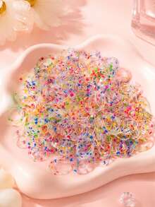 1000pcs Girls Colorful Non-Damaging Small Disposable Rubber Bands Suitable For Daily Matching - Multicolor - View 1