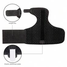 1pc Rigger Finger Sleeve Guard, Breathable Wrist Thumb Finger Support Brace - Black - View 10