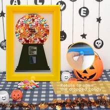 Wall Mounted Picture Frame Candy Dispenser, Creative Built-In Gumball Machine Design, Multifunctional Snack Dispenser For Candies, Nuts & Dry Fruits Home Decor - View 4