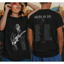 Camiseta Gráfica RUFUS DU SOL World Tour 2026, Mercancía Musical Retro - Negro - Ver 1