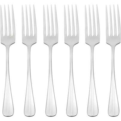 Oneida Tenedores para Cena Savor Acero Inoxidable 18/0 Acabado Espejo Set de 6