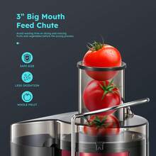 Reemix Juicer Machine, 800W Centrifugal Juicer Extractor With Wide Mouth 3" Feed Chute For Fruit Vegetable, Easy To Clean, Stainless Steel - Red - View 2